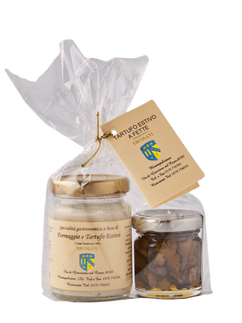 TRUFFLE DUO (cheese and black summer truffle spread + sliced black summer truffle)