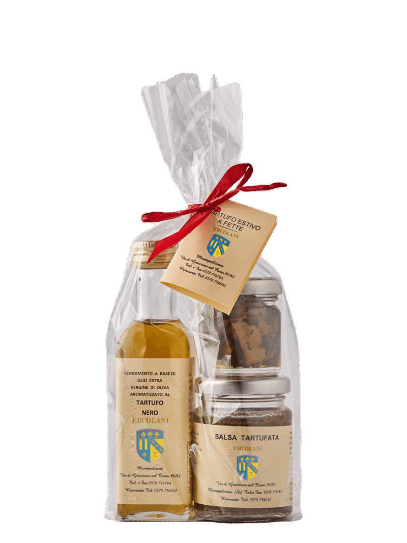 TRUFFLE TRIO (black truffle oil + truffle sauce + sliced black summer truffle)